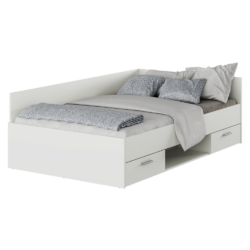 Postel, 120x200, bílá, BOAT