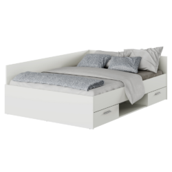 Postel, 140x200, bílá, BOAT