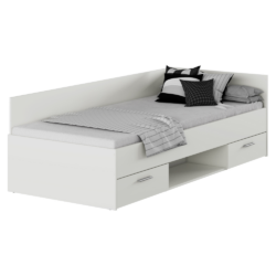 Postel, 90x200, bílá, BOAT