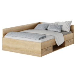 Postel, 140x200, dub sonoma, BOAT