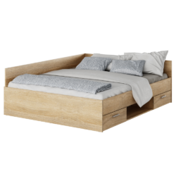 Postel, 160x200, dub sonoma, BOAT