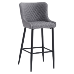 Barová židle, šedá/černá, CEZARIA