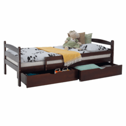 Postel se zábranou, 90x200, ořech, DALMA