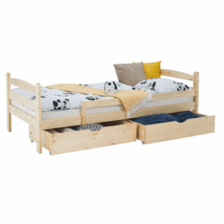 Postel se zábranou, 90x200, přírodní, DALMA