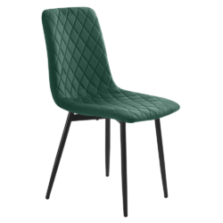 Jídelní židle, smaragdová Velvet látka/kov, DAMIA TYP 2