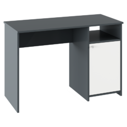 PC stůl, grafit / bílá, DEDE