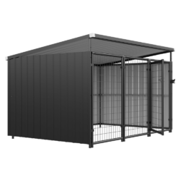 Voliéra pro psa, 191,5x125x100 cm, antracit, DOGNY TYP 5