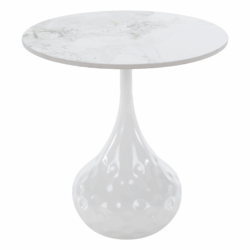 Konferenční stolek, bílý mramor/sklo, EBREL