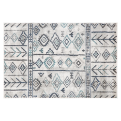 Koberec, černá, šedá, modrá, 100x150, ESTELA TYP 1