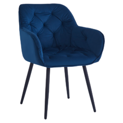 Designové křeslo, modrá Velvet  látka, FEDRIS NEW