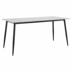 Jídelní stůl, bílý mramor/černá, 160x80 cm, FLORENC TYP 2