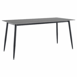 Jídelní stůl, šedý mramor/černá, 160x80 cm, FLORENC TYP 2