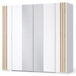 Skříň, 2D, bílá/dub artisan, FLORENS