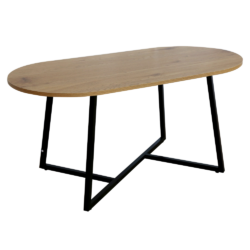 Konferenční stolek, dub/černá, FREMONT