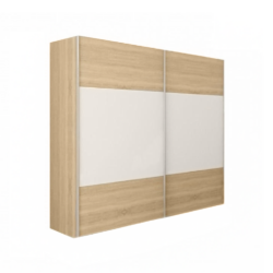 Skříň s posuvnými dveřmi, dub sonoma / bílá, GABRIELA NEW