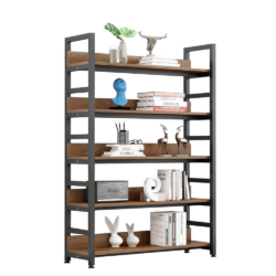 Regál, dub tmavý/černá, JANEL TYP 1