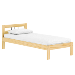 Postel s roštem, přírodní, borové dřevo, 90x200, JONA