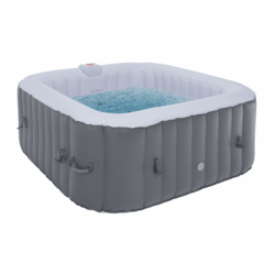 Nafukovací vířivka, šedá / bílá, 2-4 os, 600 l, KAMINO NEW TYP 3