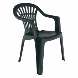 Zahradní stohovatelné křeslo, zelená, KIONA