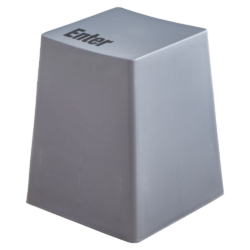 Taburet, šedá plast, KLAVO