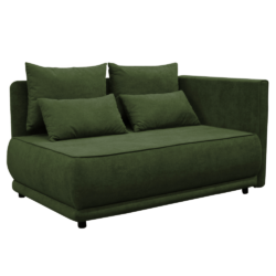 Rozkládací pohovka, zelená, pravá, LIAMI