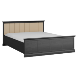 Postel s roštem, černý grafit, 160x200, LOCCA L160