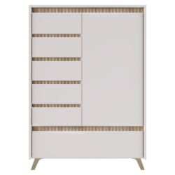 Komoda, kašmír/dub sonoma, LONGY REG1D5S1K