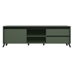 TV stolek, smoke zelená/černá, LONGY RTV1K2So