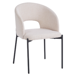 Jídelní židle, béžová/černá, LONKA