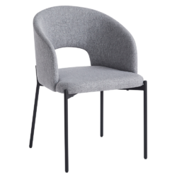 Jídelní židle, šedá/černá, LONKA