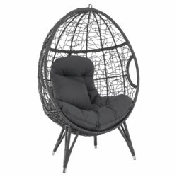 Ratanové křeslo, šedá, MAGAR