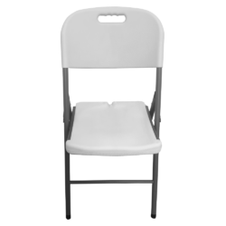 Zahradní skládací židle, bílá/šedá, MAHAL