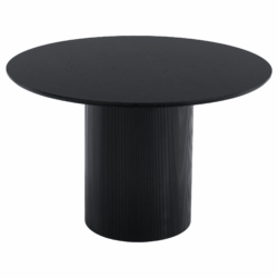 Jídelní stůl, černá, průměr 120 cm, MAHIR TYP 2