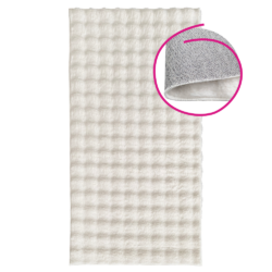 Koberec, bílá/bubble vzor, 120x180, MAKON