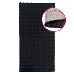 Koberec, černá/bubble vzor, 140x200, MAKON