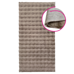 Koberec, hnědošedá Taupe/bubble vzor, 80x150, MAKON