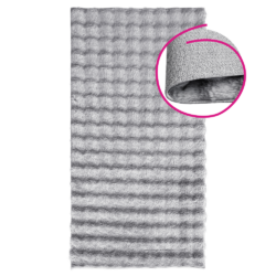 Koberec, světle šedá/bubble vzor, 120x180, MAKON