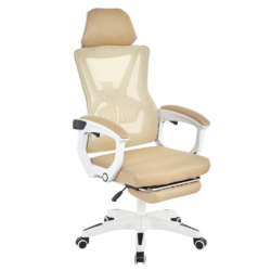Kancelářské křeslo, béžová/bílá, MALVIN