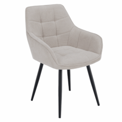 Designové křeslo, béžová/černá, MARKEN