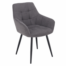 Designové křeslo, šedá/černá, MARKEN