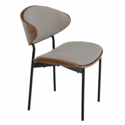 Jídelní židle, béžová/ořech/černá, MARSIA