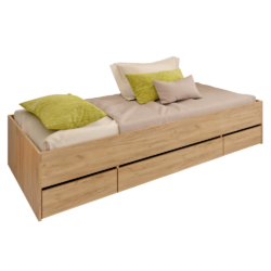 Postel s úložným prostorem, dub artisan, MATIASI