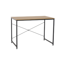 Psací stůl, dub / černá, 100x60 cm, MELLORA