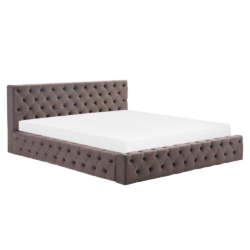 Postel s roštem, 180x200, hnědá Velvet látka, MERIDA
