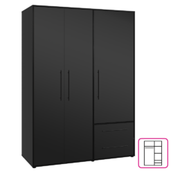 Skříň, černá, MOSKA TYP 1