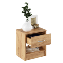 Noční stolek, dub craft zlatý, NEA 2 NEW