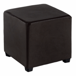 Taburet, tmavohnědá textilní kůže, NIKI NEW