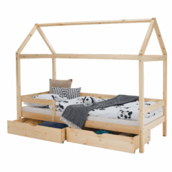 Montessori postel, 90x200, přírodní, masiv, NOEMA