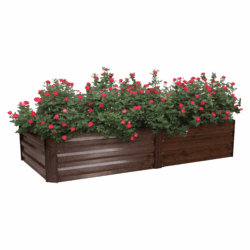 Vyvýšený záhon, hnědý, ocel, NONKY TYP 7