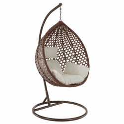 Závěsné křeslo, měděná/hnědá/krémová, NOREL